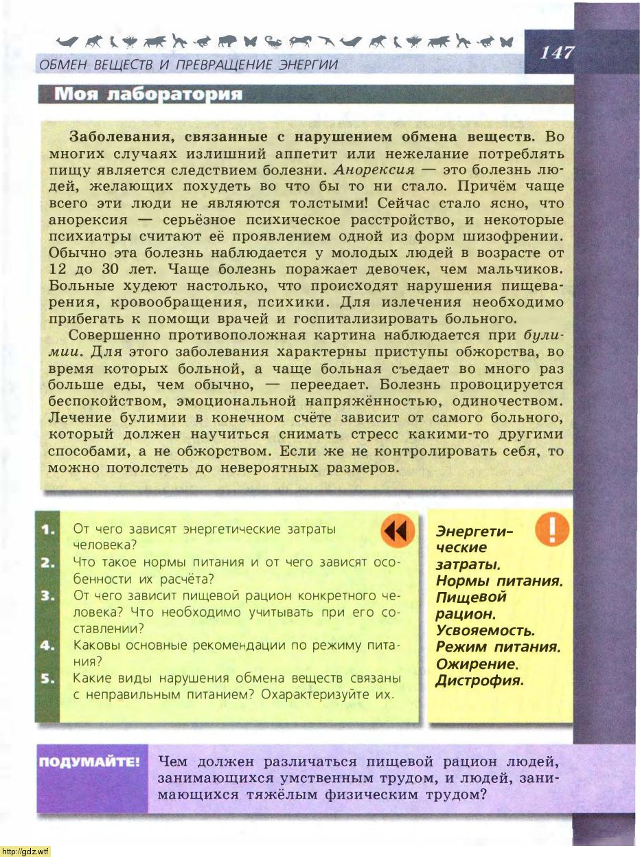 Биология за 8-ой класс - В.В.Пасечник, А.А. Каменский. Биология. Линия ...