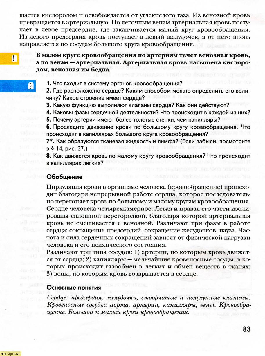 Биология за 8-ой класс - А.Г. Драгомилов, Р.Д. Маш. Биология 8-ой класс ...