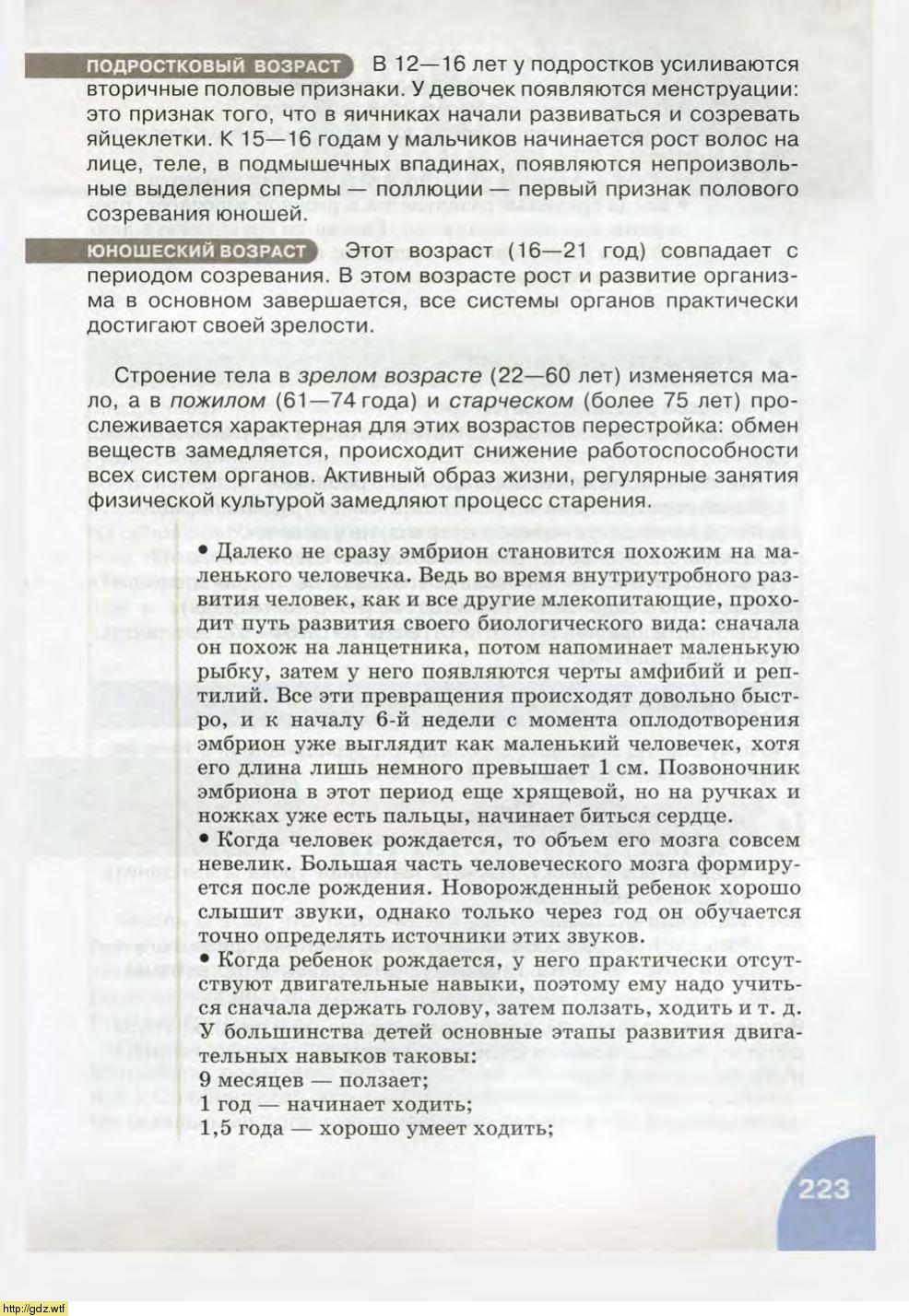 Биология за 8-ой класс - Н.И. Сонин, М.Р. Сапин. Биология.Человек. 8-ой ...