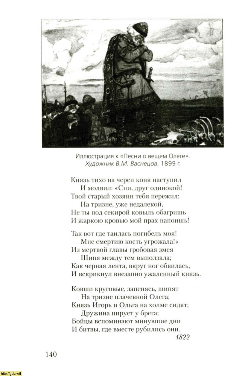 Песнь о вещем Олеге Пушкин стихотворение