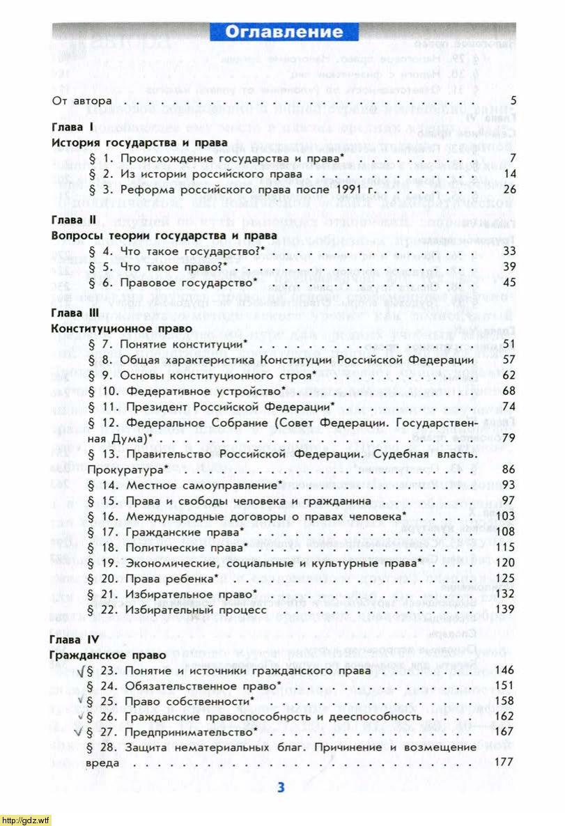 Учебник никитиных право. Право 10 класс учебник Боголюбов содержание.